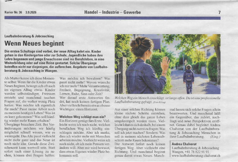 Neues beginnt